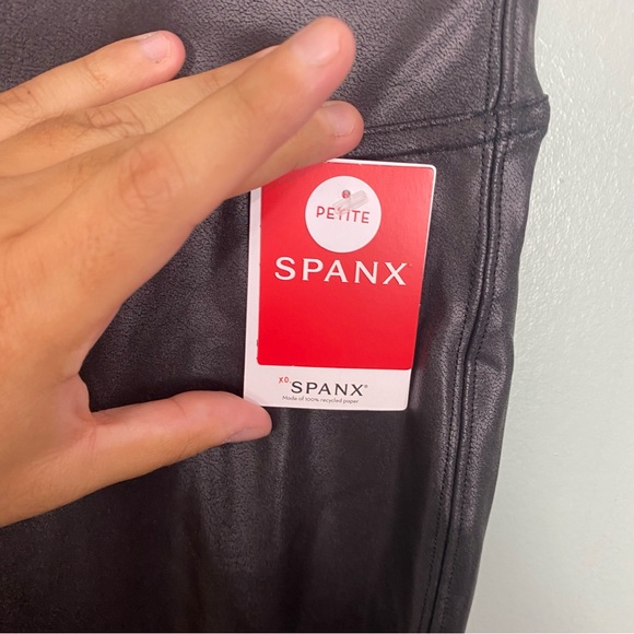 Spanx Faux Leather Leggings‎ Black Small Petite - Picture 3 of 5